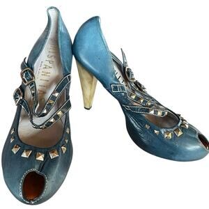 Hispanitas Blue Studded Pumps